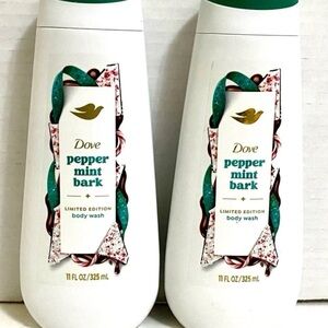 Dove Holiday Treats Body Washes 11 fl oz Peppermint Bark Set of two